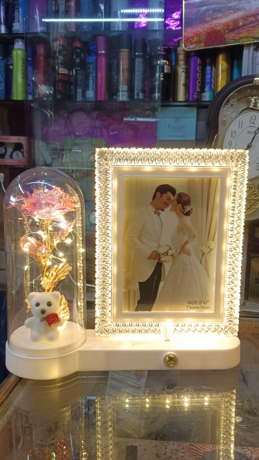 BED LAMP WITH PHOTO FRAME