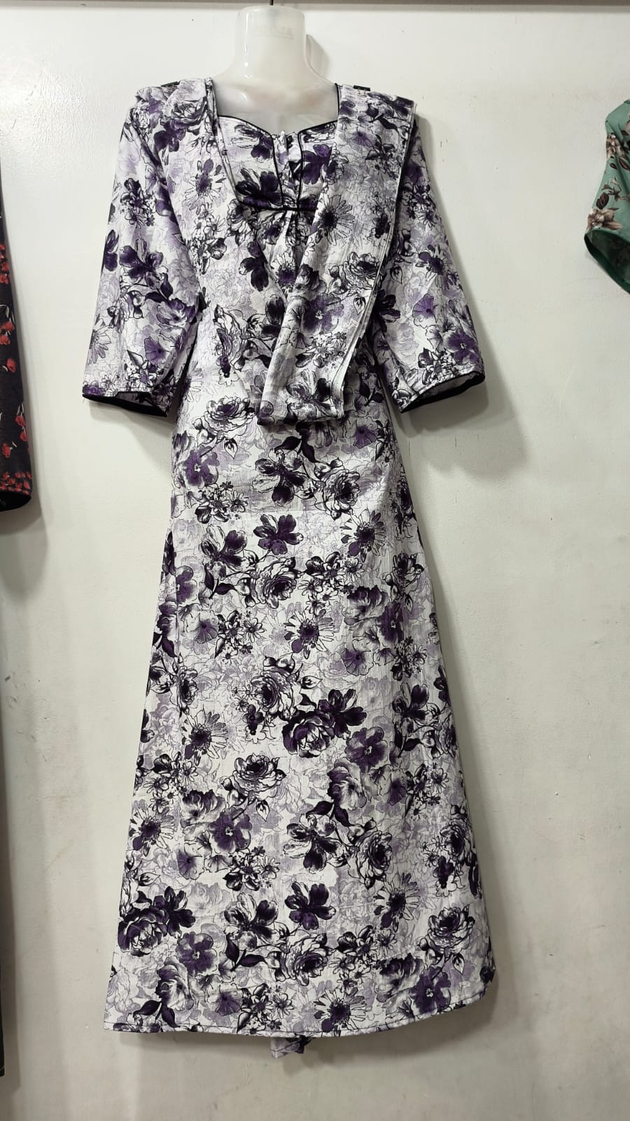 COTTON NIGHTY WITH DUPPTA