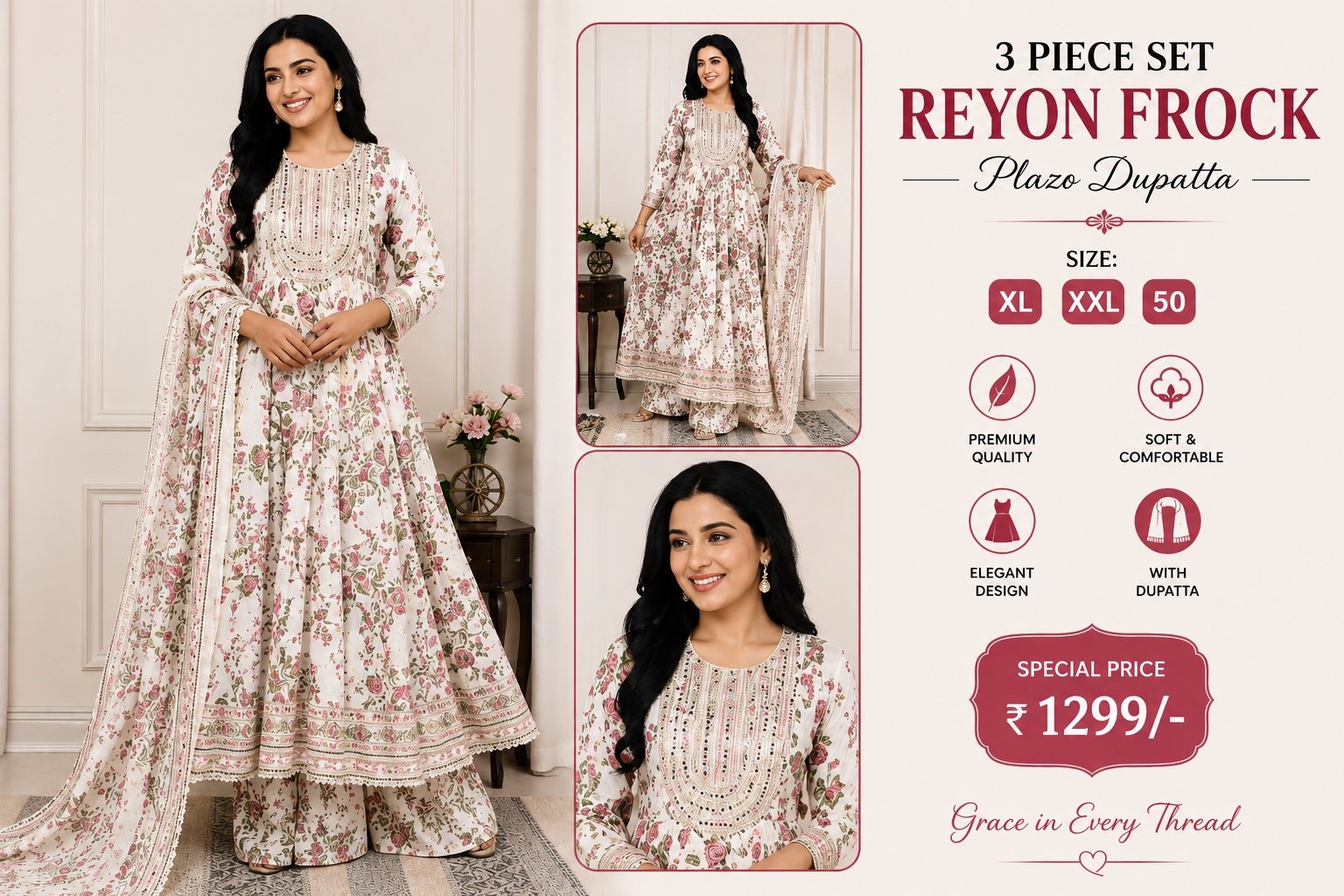 REYON COTTON FROCK