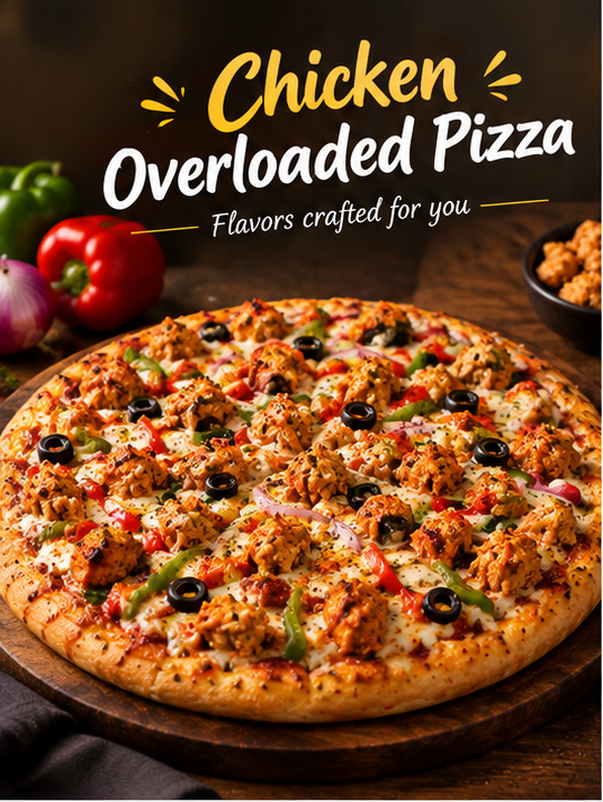 CHICKEN OVERLAODED PIZZA