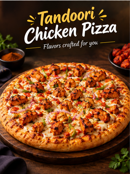 TANDOORI CHICKEN PIZZA
