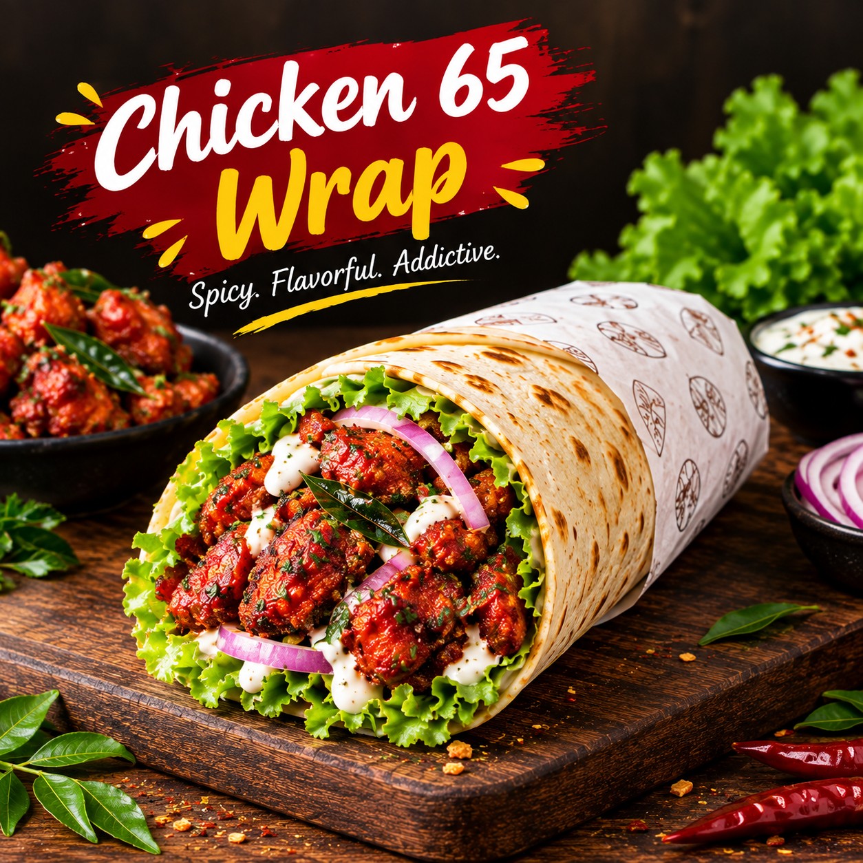 CHICKEN 65 WRAP
